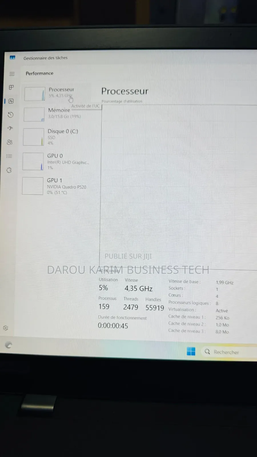 Nouveau Lenovo ThinkPad P53 16GB Intel Core I7 SSD 256GB