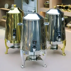 Distributeur Inox Premium — Pieds Dorés, Service Pro