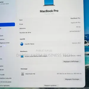 Nouveau Apple MacBook Pro 2021 M1 16GB Apple M1 SSD 1T