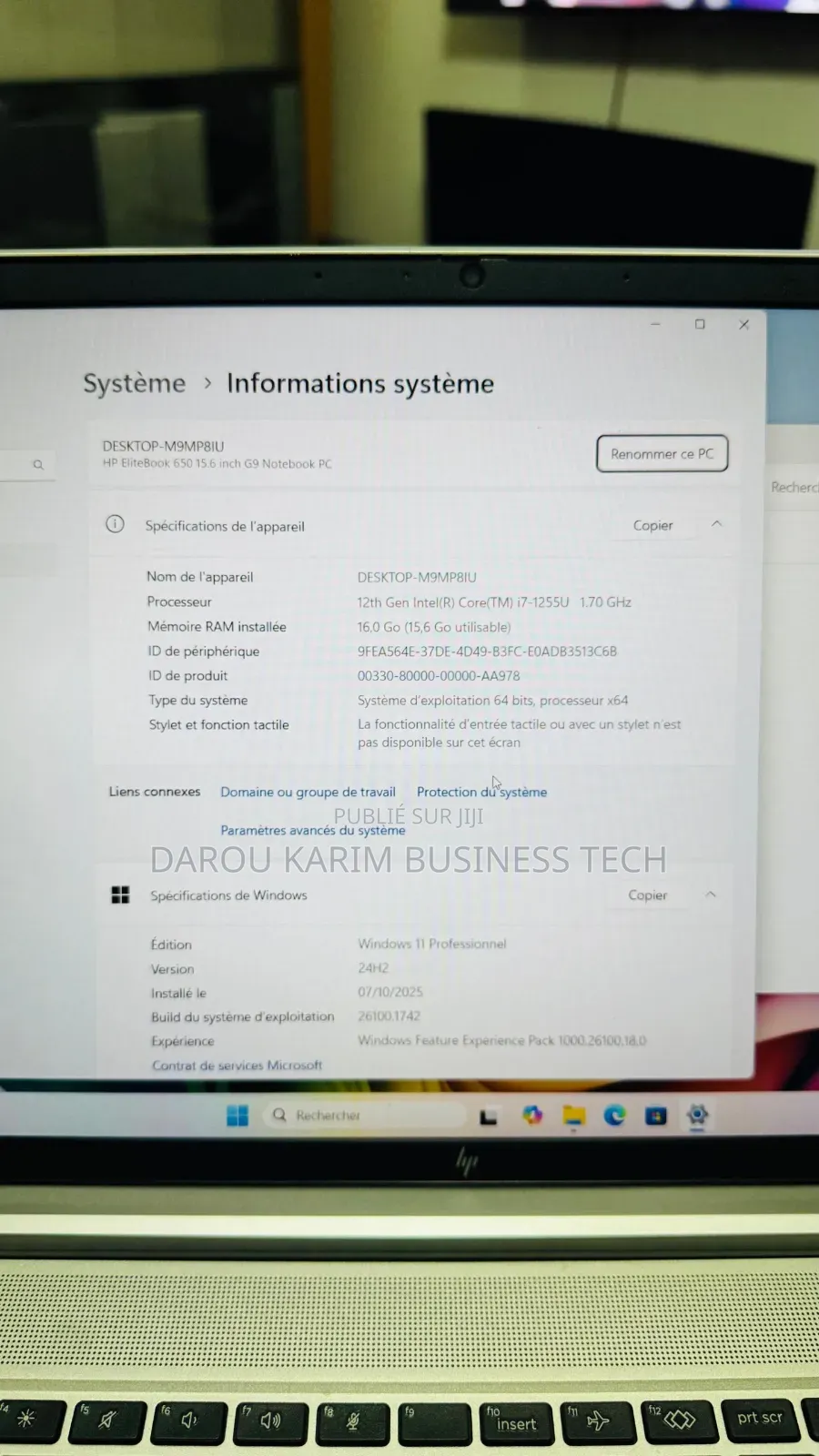 Nouveau HP ProBook 650 G8 16GB Intel Core i7 SSD 512GB