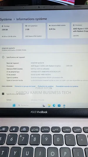 Nouveau Asus VivoBook 15 X540NA 8GB AMD Ryzen 3 SSD 256GB