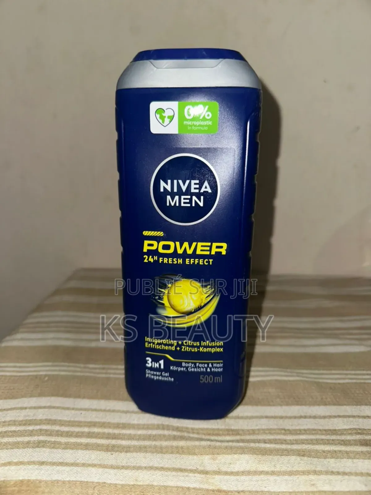 Nivea Men Gel Douche Power 24h Fresh Effect 3 en 1 500ml