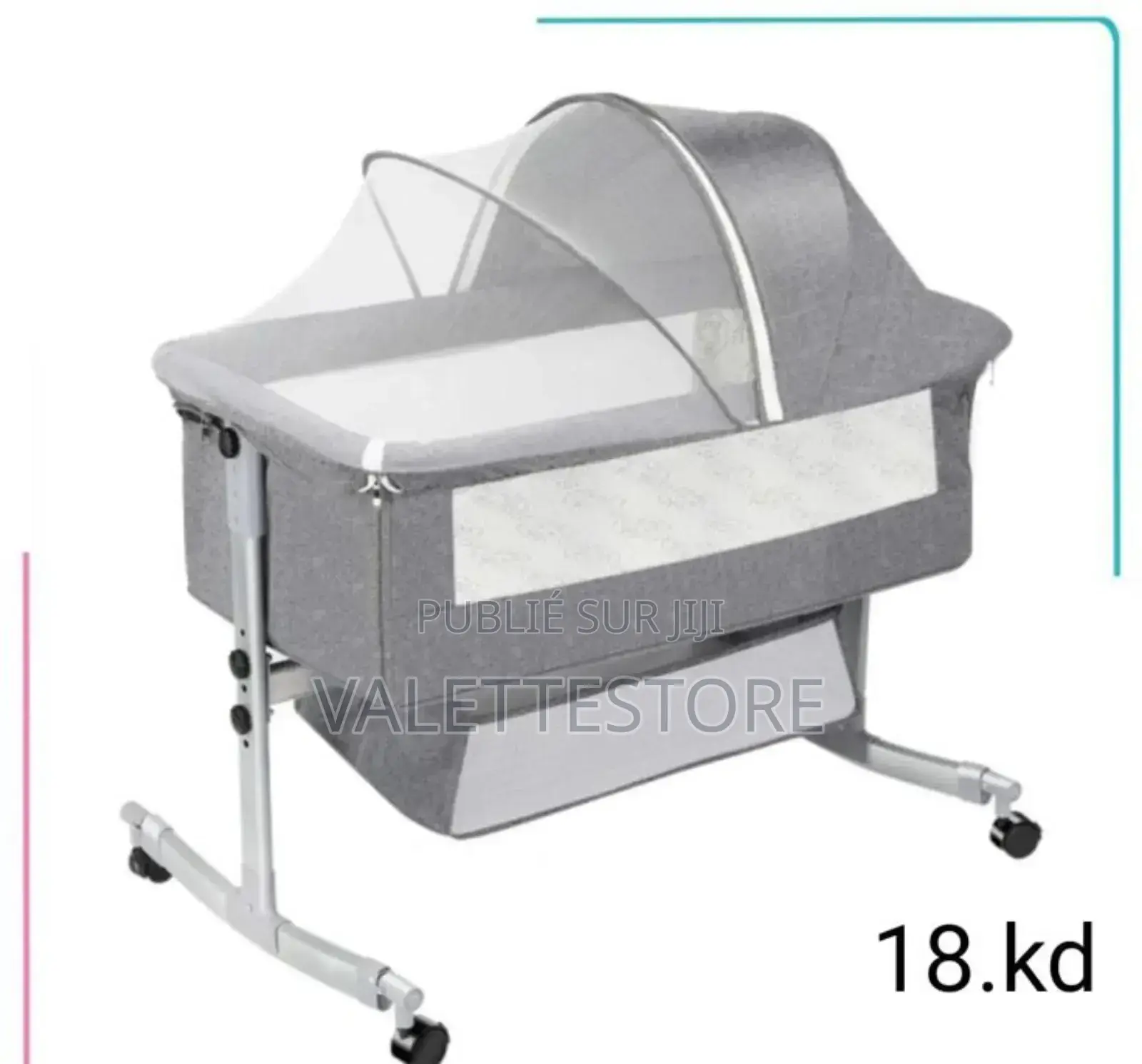 Berceau Cododo Couleur Rose Avec Son Matelas