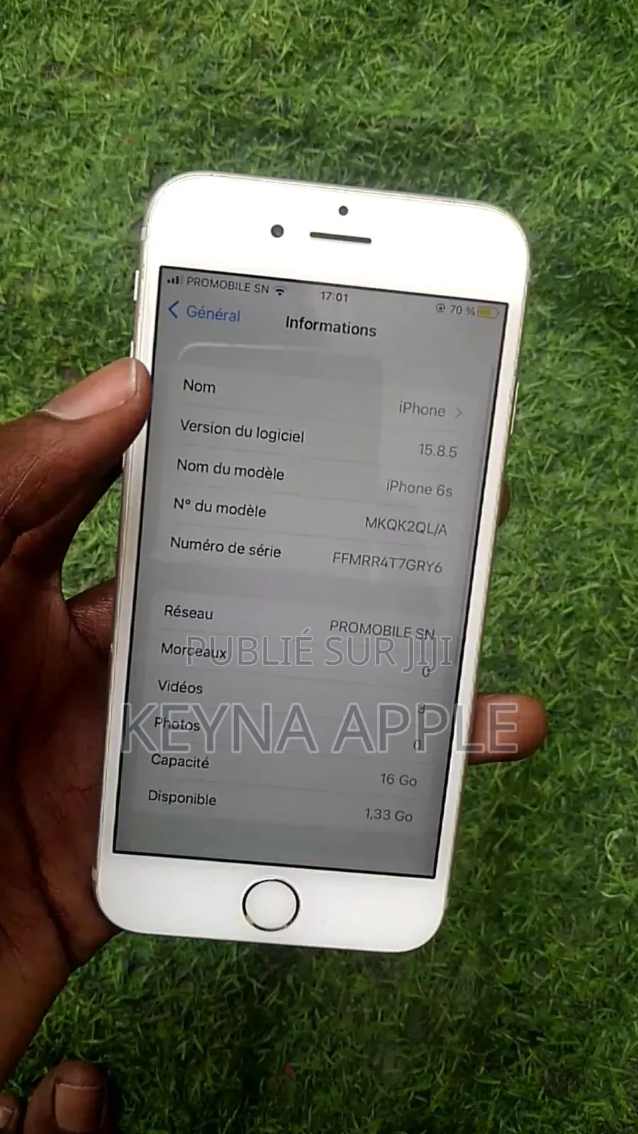 Nouveau Apple iPhone 6s 16 GB Argenté