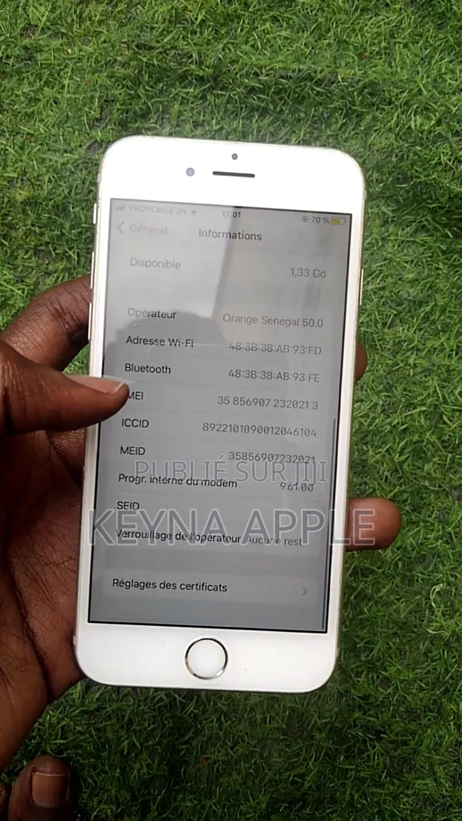 Nouveau Apple iPhone 6s 16 GB Argenté