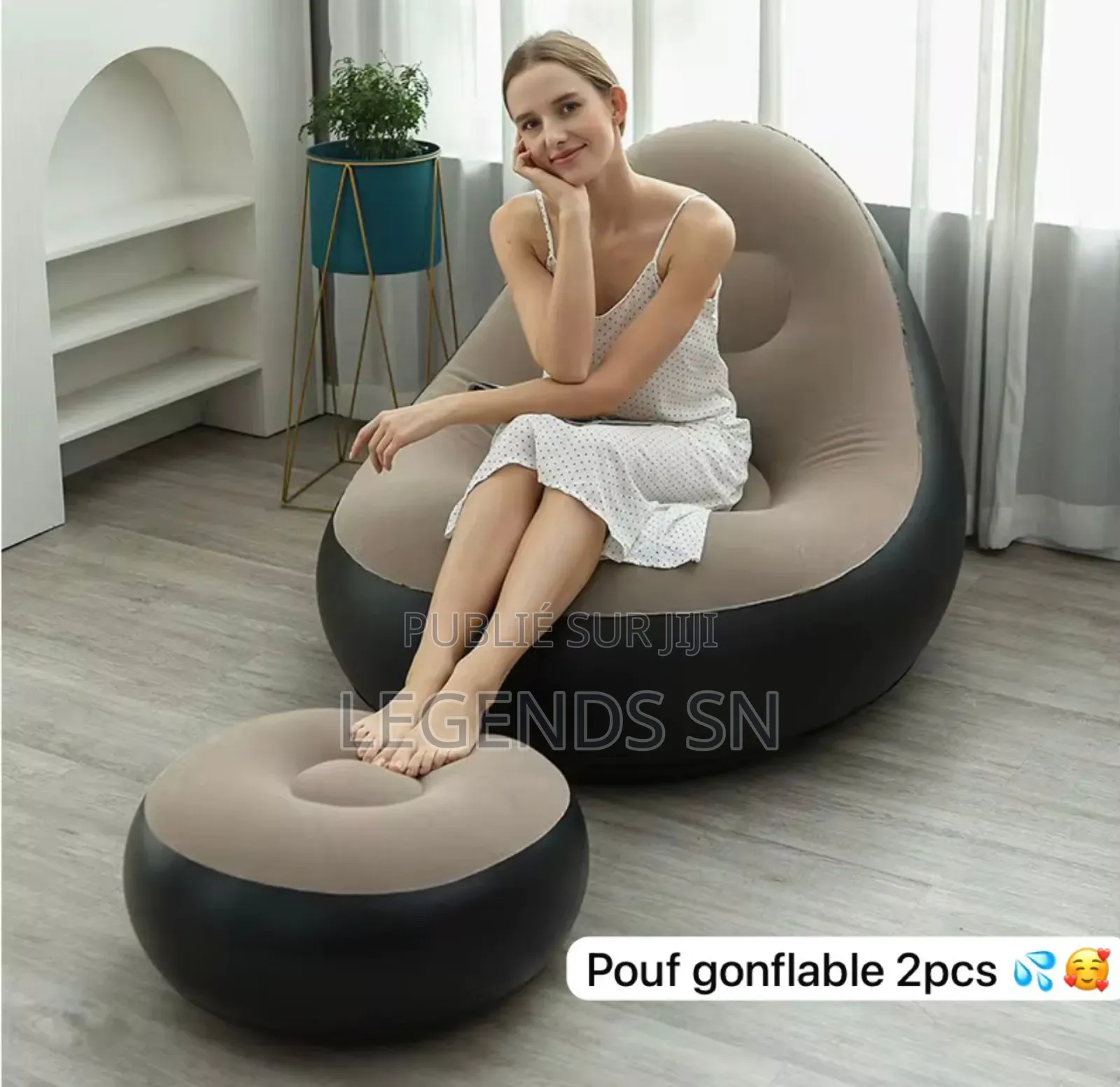 Pouff Gonflable 2 Pièces