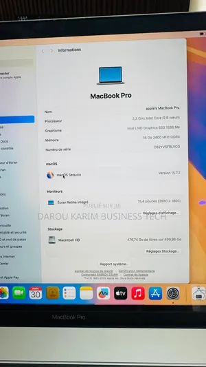 Nouveau Apple MacBook Pro 2019 16GB Intel Core i9 SSD 512GB