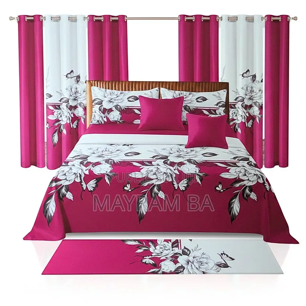 Ensemble De Draps Rideaux Pose Pied Etc