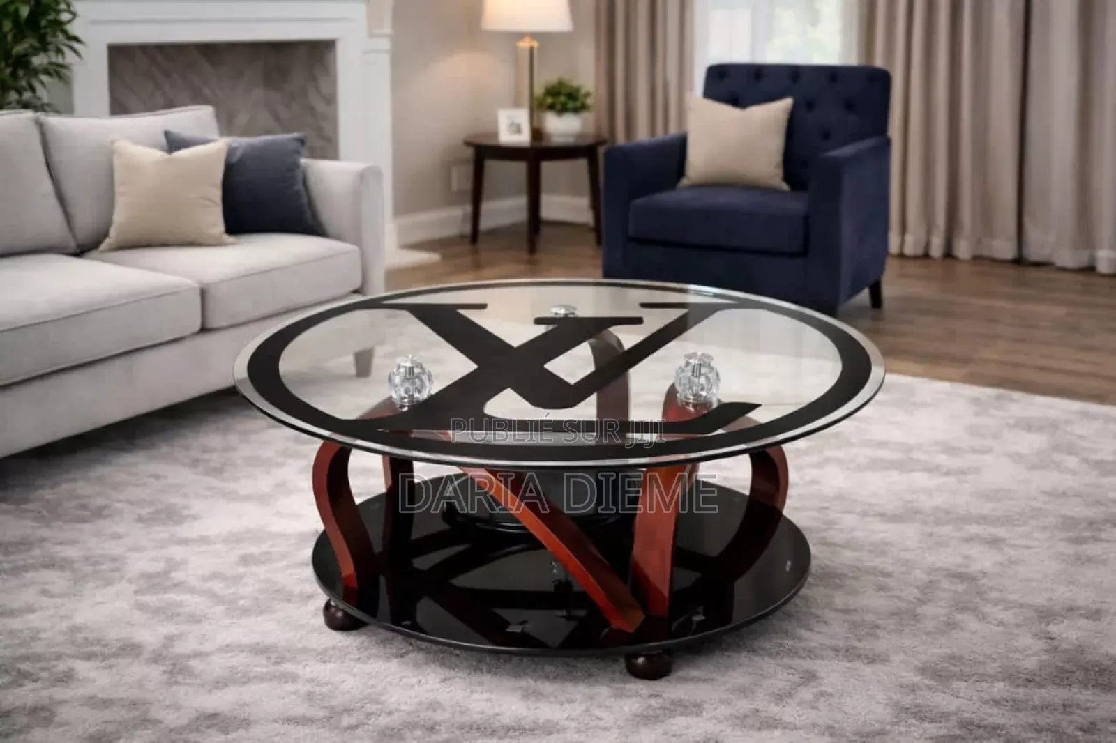 Table Basse en Verre Et Bois