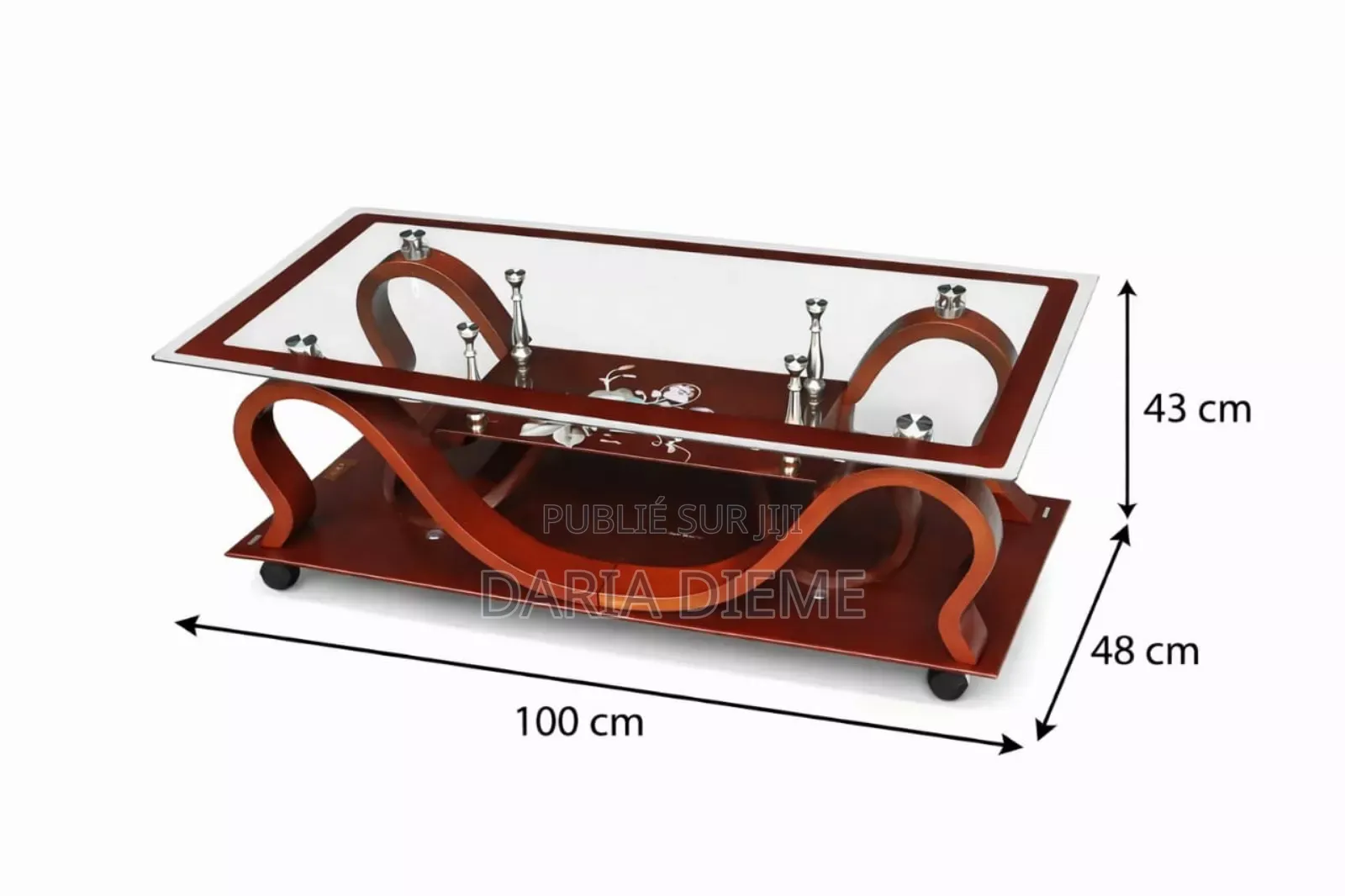 Table Basse en Verre Et Bois