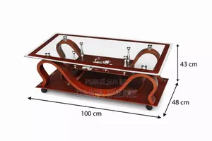 Table Basse en Verre Et Bois