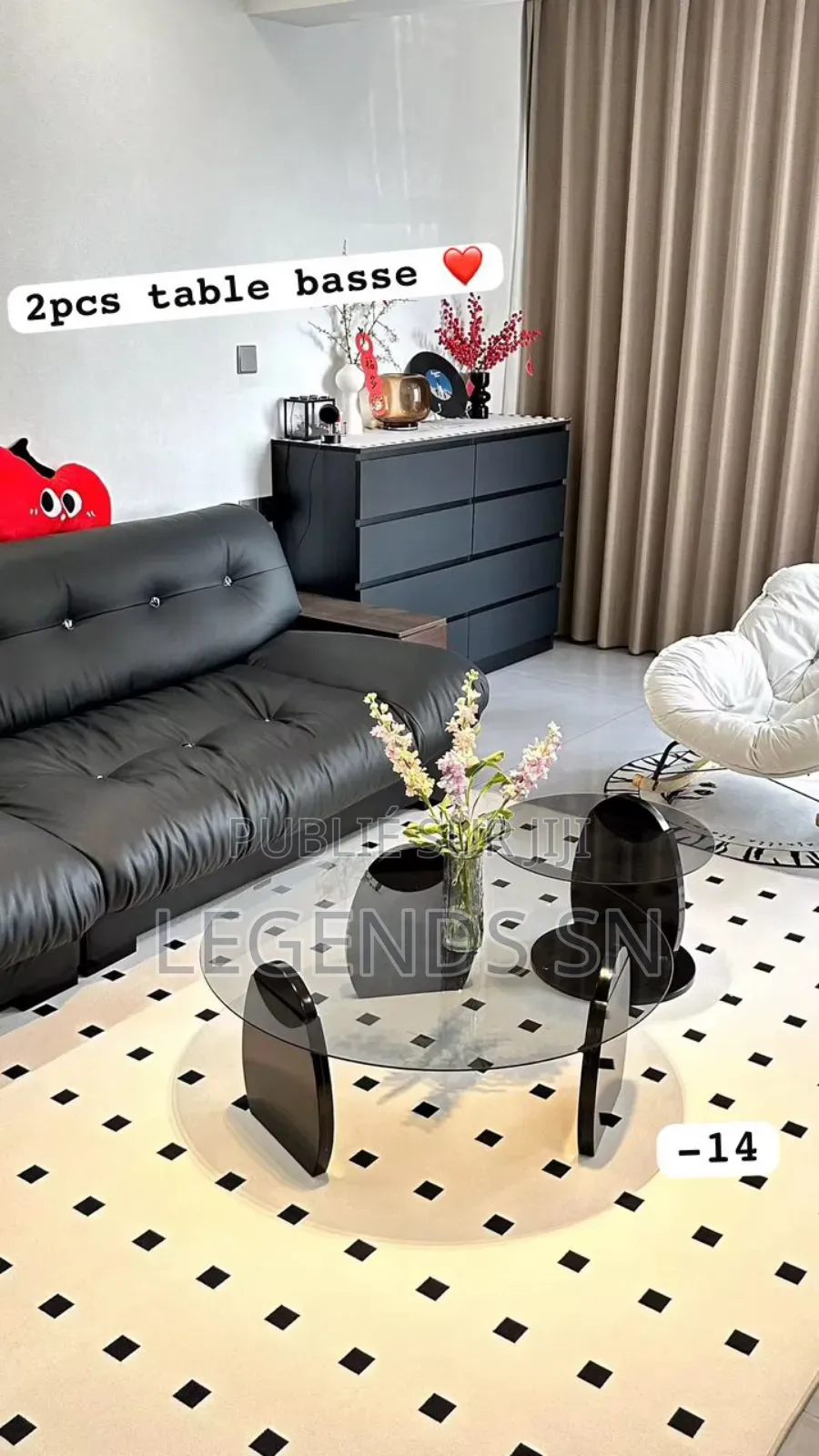 Table Basse Verre 2 Pieces