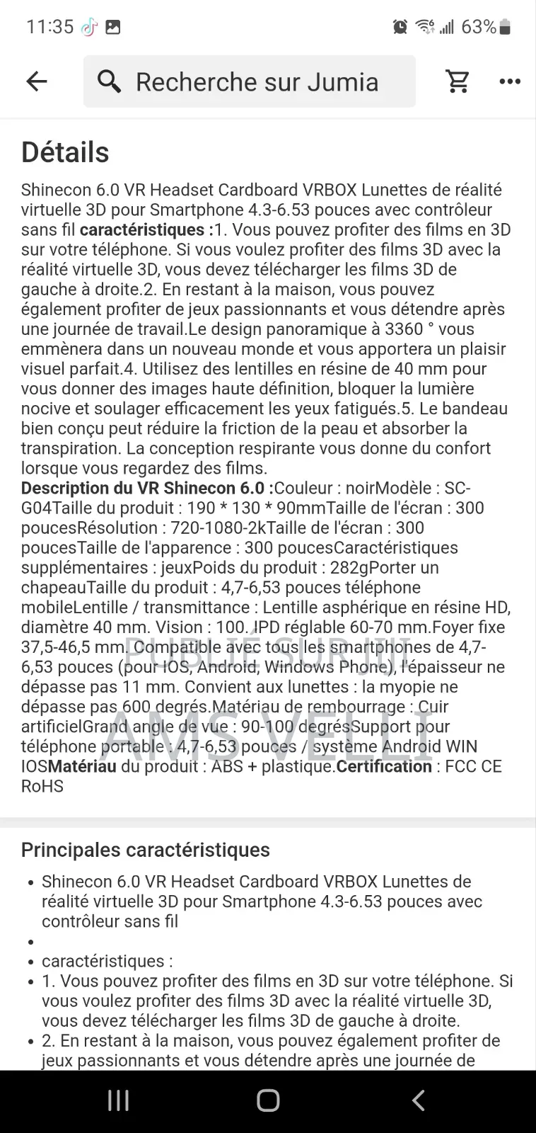 Lunette Réalité Virtuelle