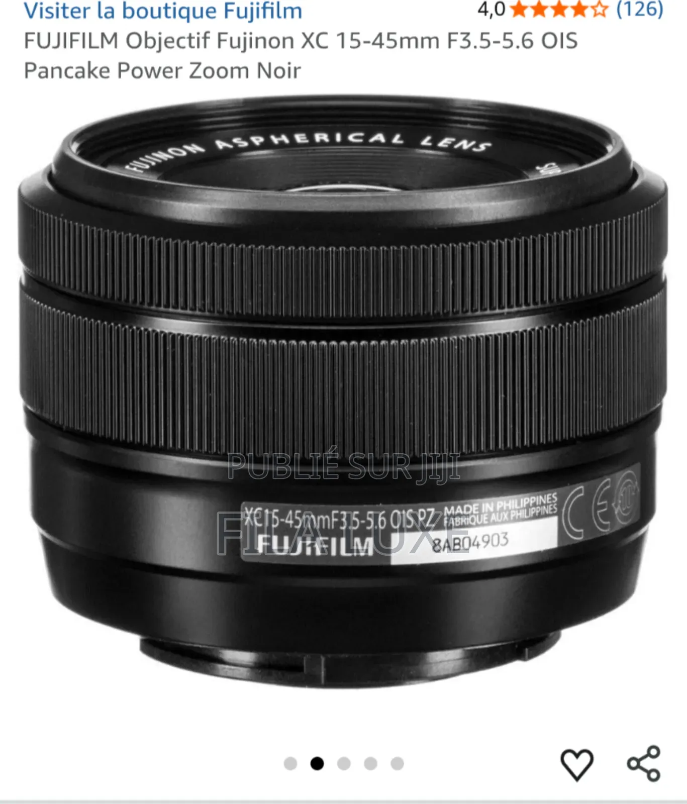 Objectif Fujifilm 15-45 Mm