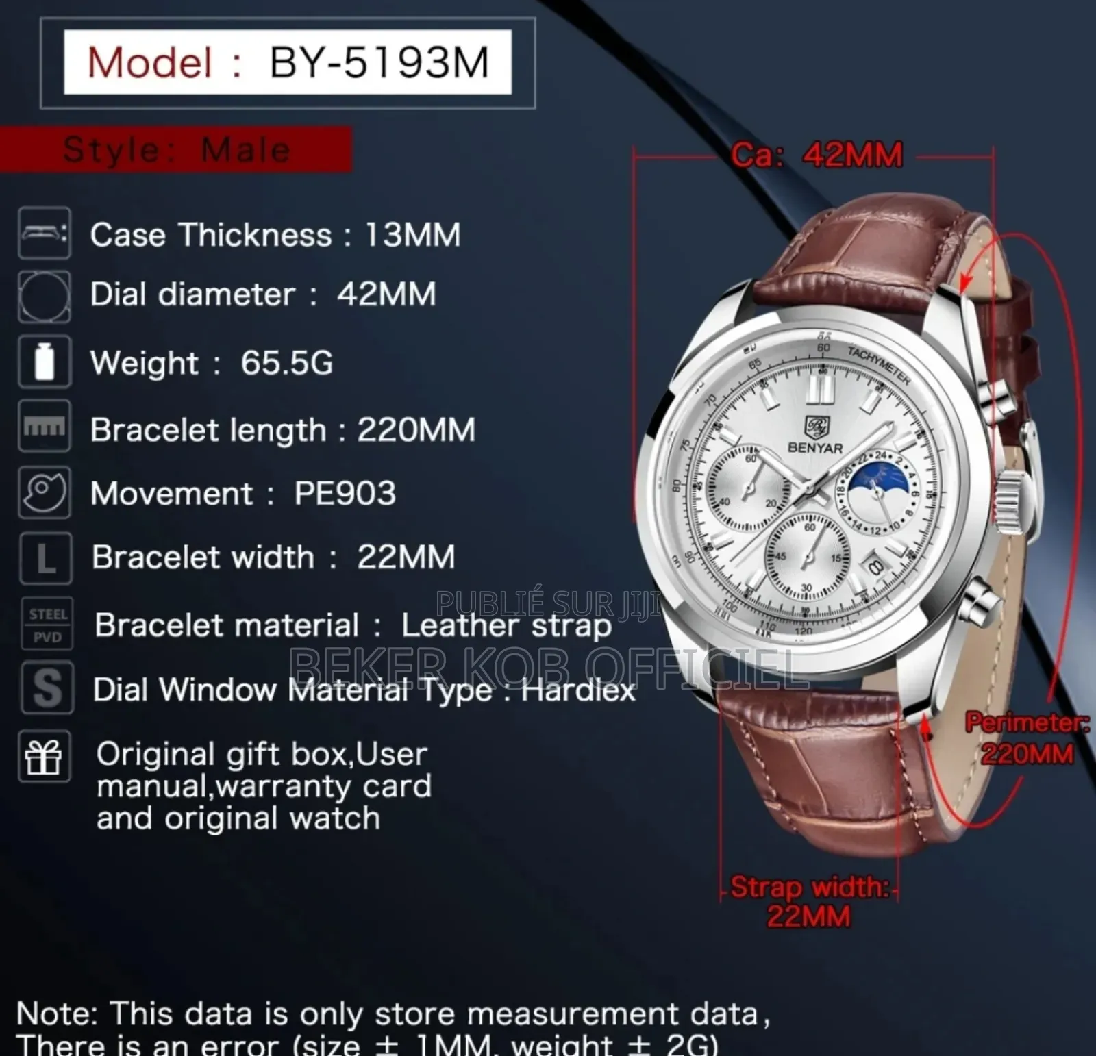 Montre De Luxe Chronographe Benyar