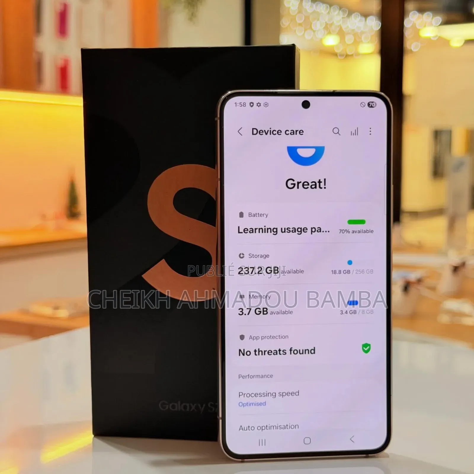 Nouveau Samsung Galaxy S22 5G 256 GB Orange