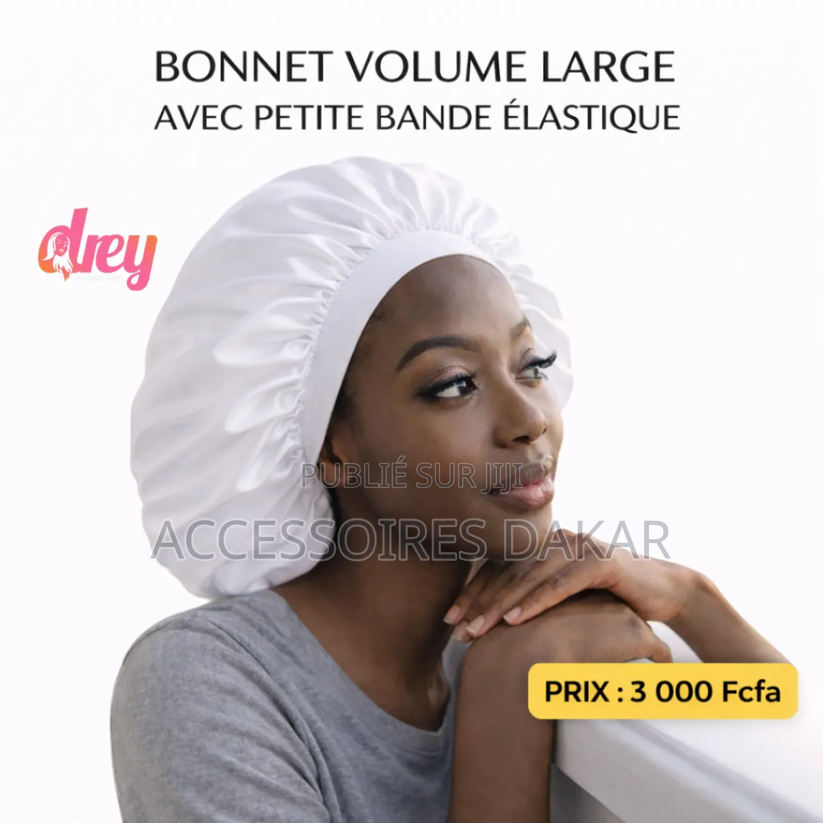 Bonnet En Satin De Soie Grand Volume