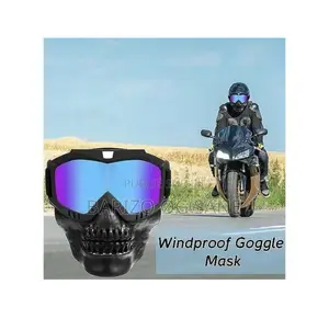 Masque De Casque De Moto Squelette, Rétro Harley Cycling Mirror