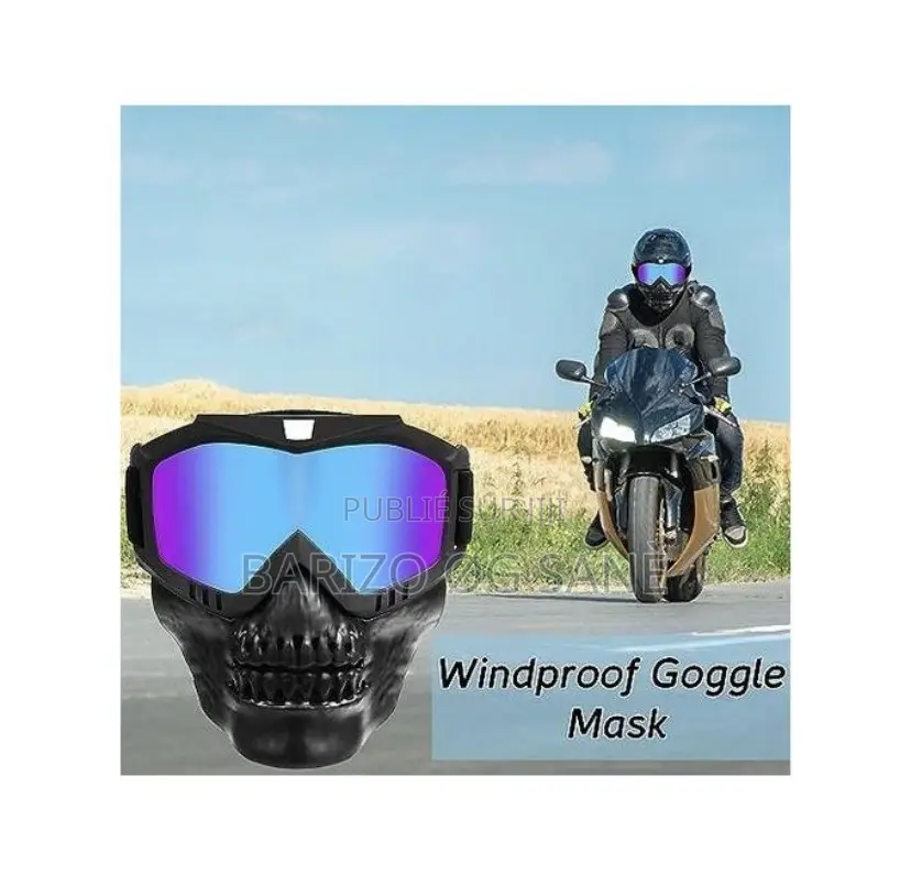 Masque De Casque De Moto Squelette, Rétro Harley Cycling Mirror