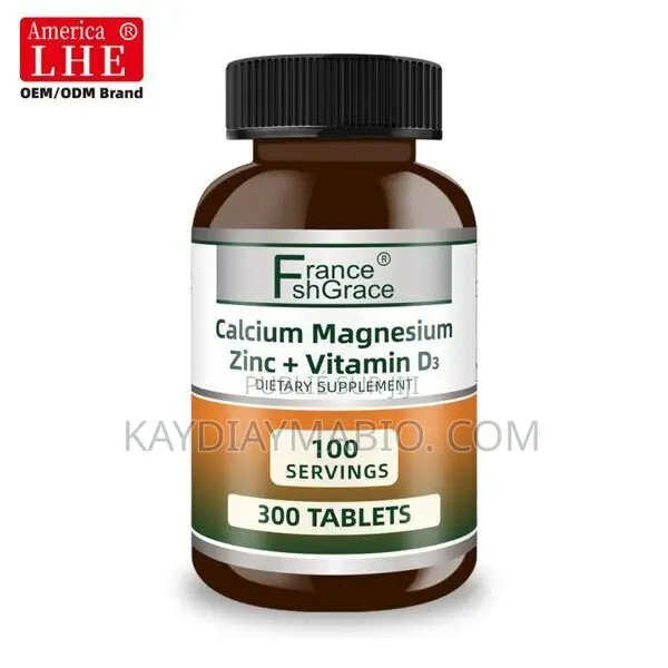 Calcium Magnesium Zinc + D3 | 300 Comprimés Système Immunitaire