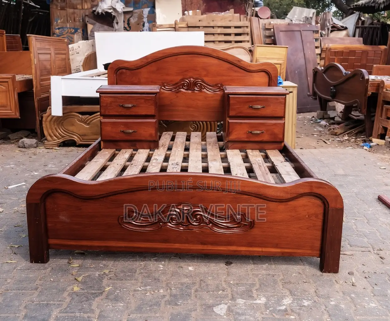 Lit 2places Avec 2 Commodes