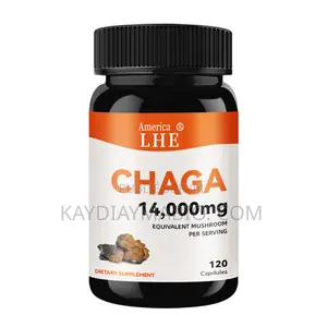Capsules De Champignons Chaga Pour L'énergie, Soutien Immunitaire,