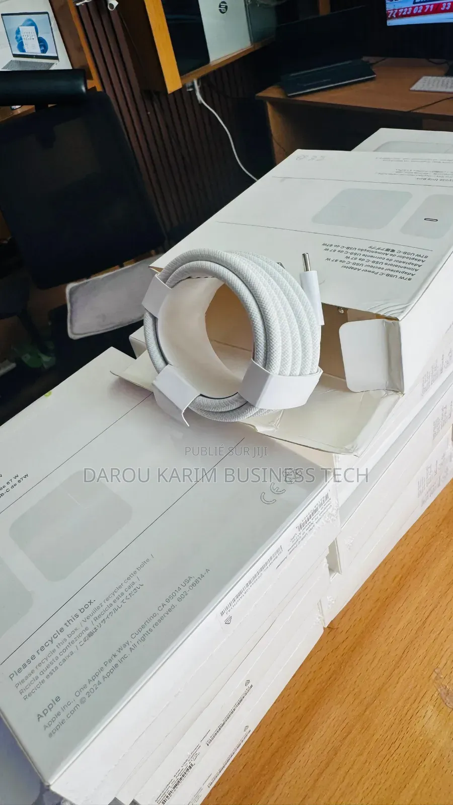 Chargeur Mac 87w Type C Authentic - Venant Usa Avec Cable 2m