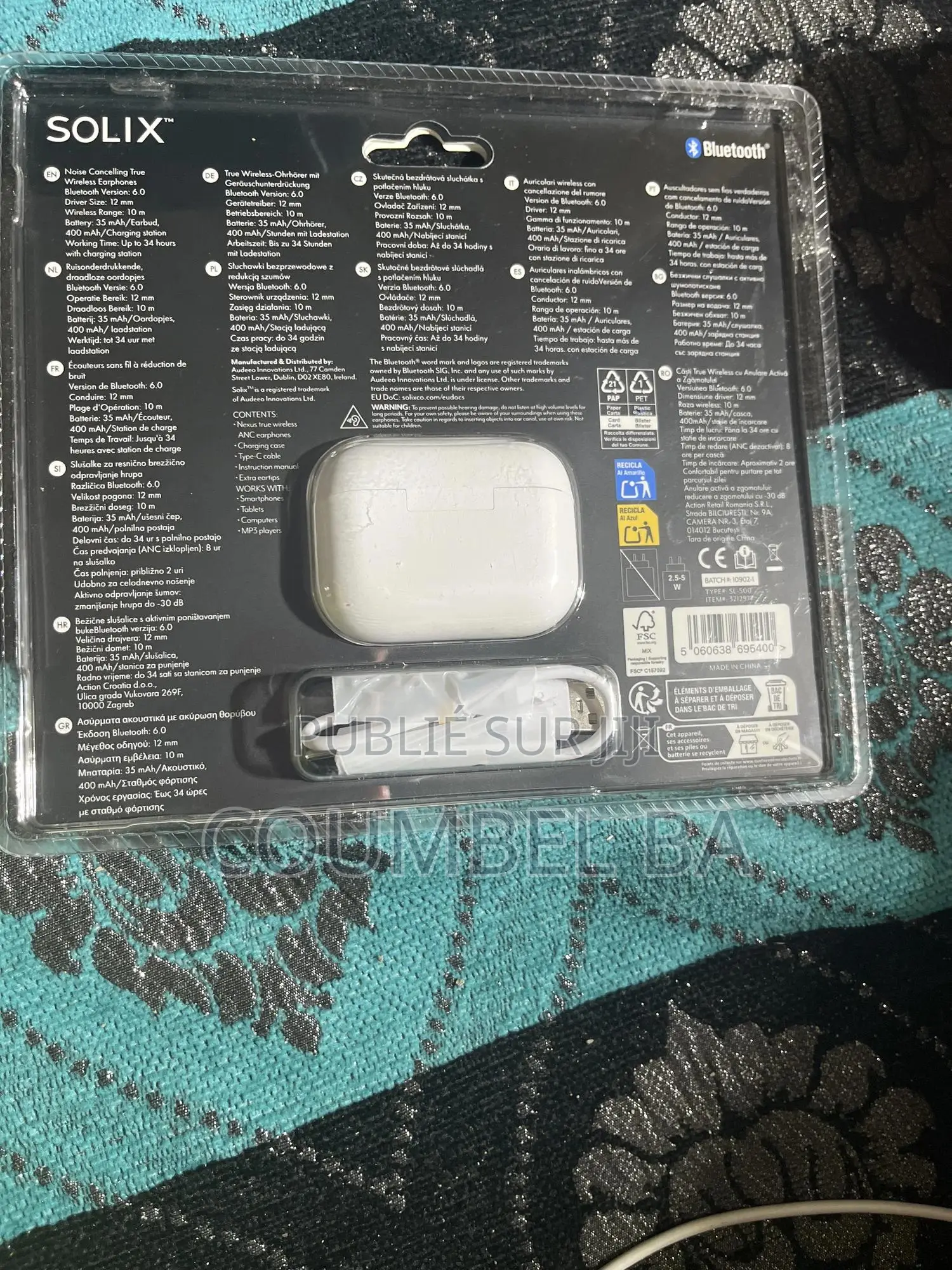 Écouteurs Bluetooth Sans Fil Solix Sl-500 Neufs