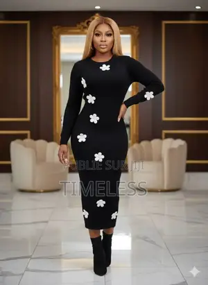 Robe Élégante Moulante Florale