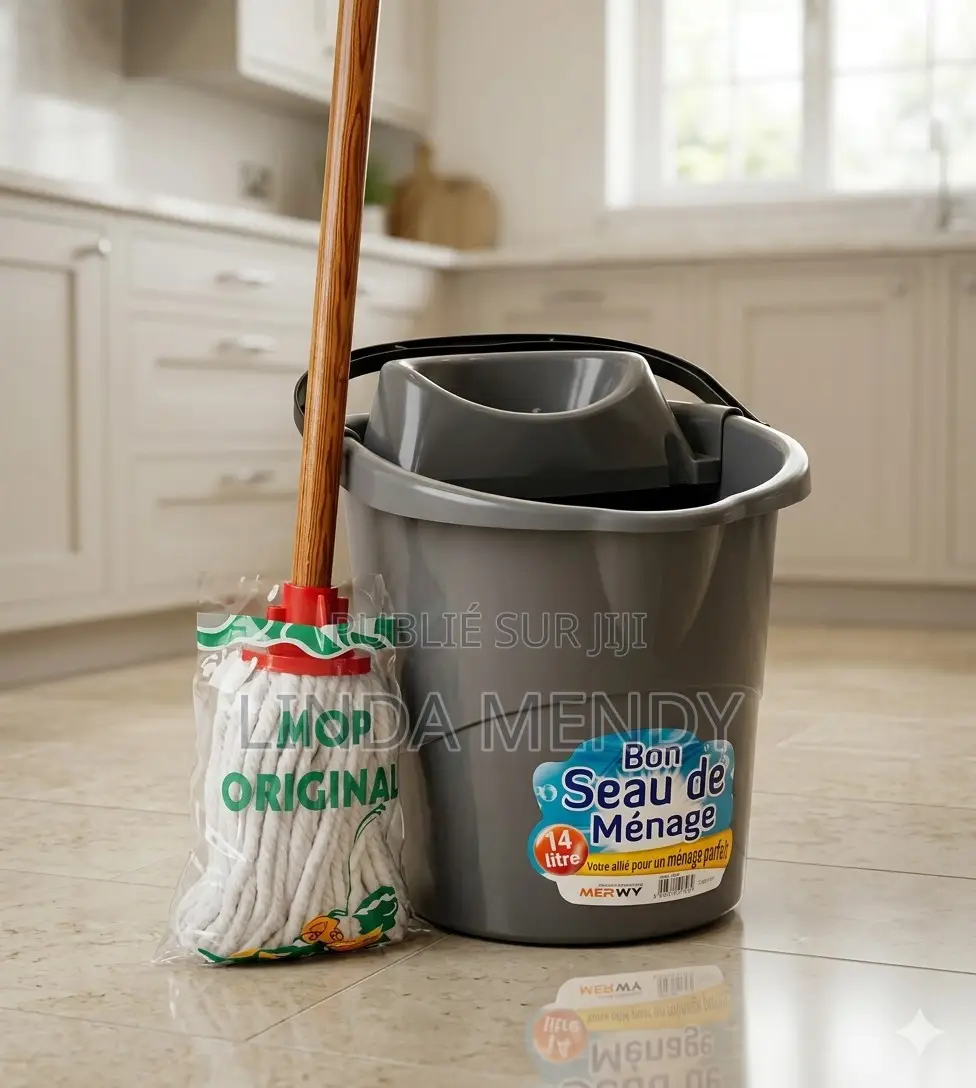 Seau 14l Avec Essoreur + Mop Original — 3500 F