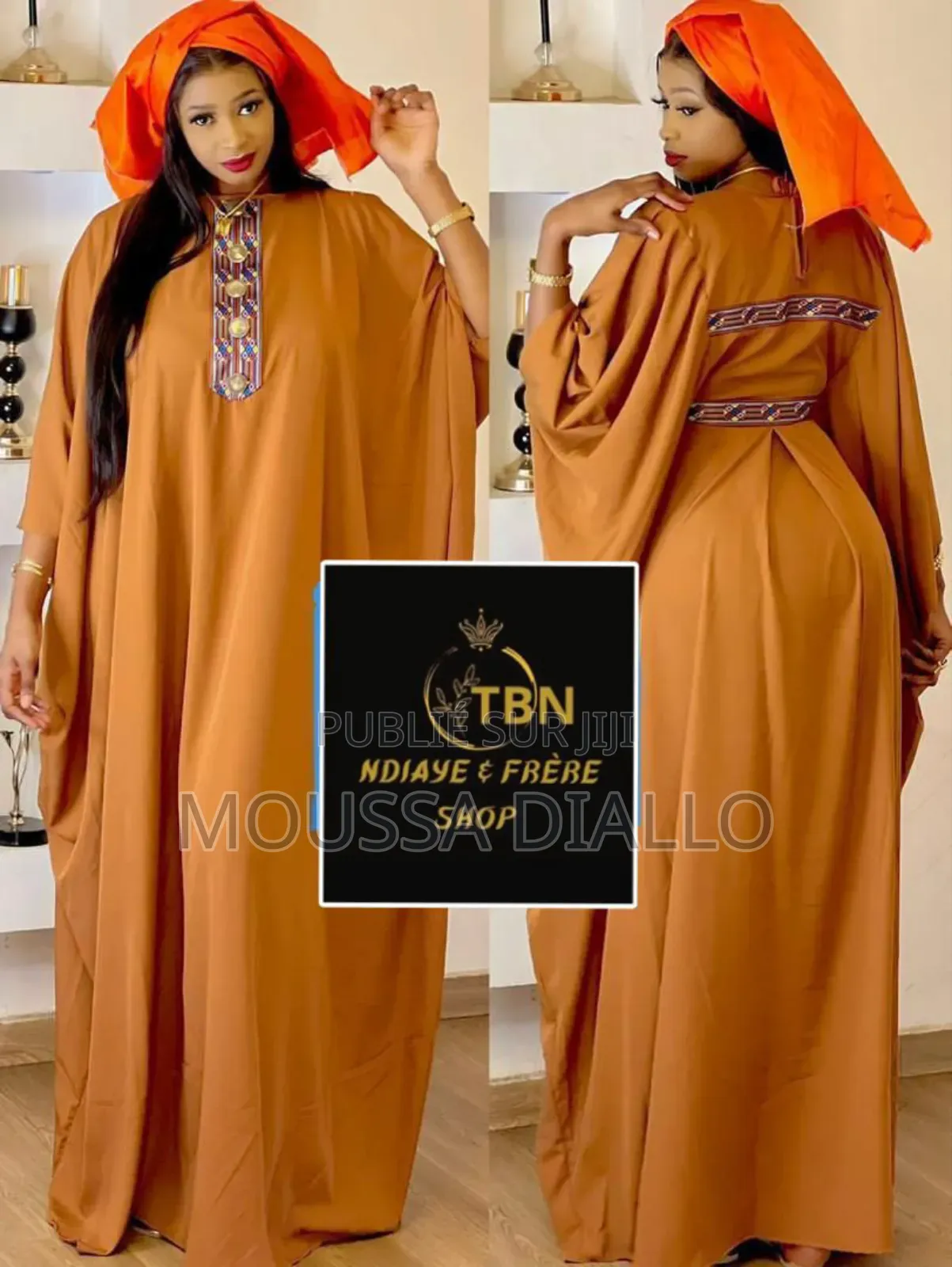 Robe Traditionnelle Élégante Vert Olive