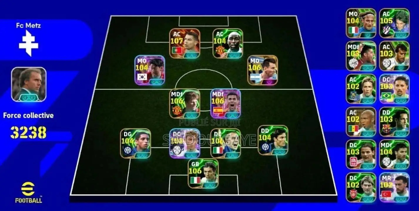 Compte Efootball Vende a Face to Face a