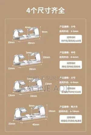 Attache Cable Murale Adhésif