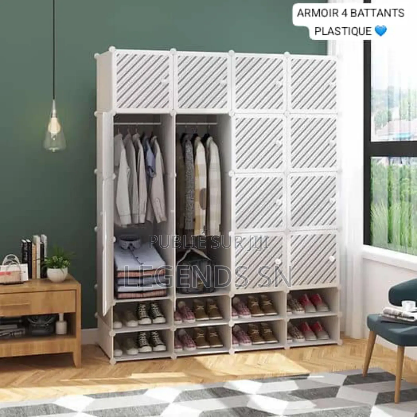 Armoire en Plastique 4 Battants