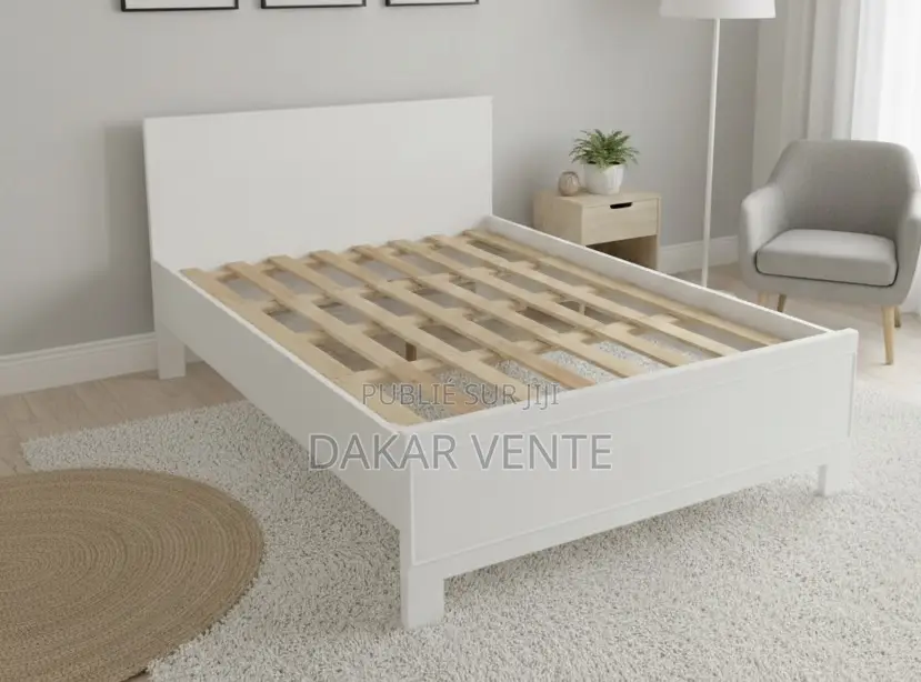 Lit 2 Places en Bois Solide