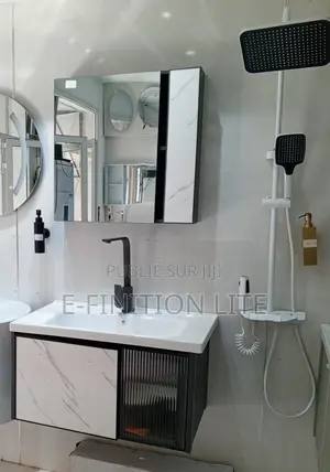 Meuble Vasque Avec Miroir Et Rangement Dimension 80cm