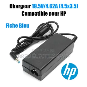 Chargeur Ordinateur Hp – Pin Bleu 65w (Qualité Premium)