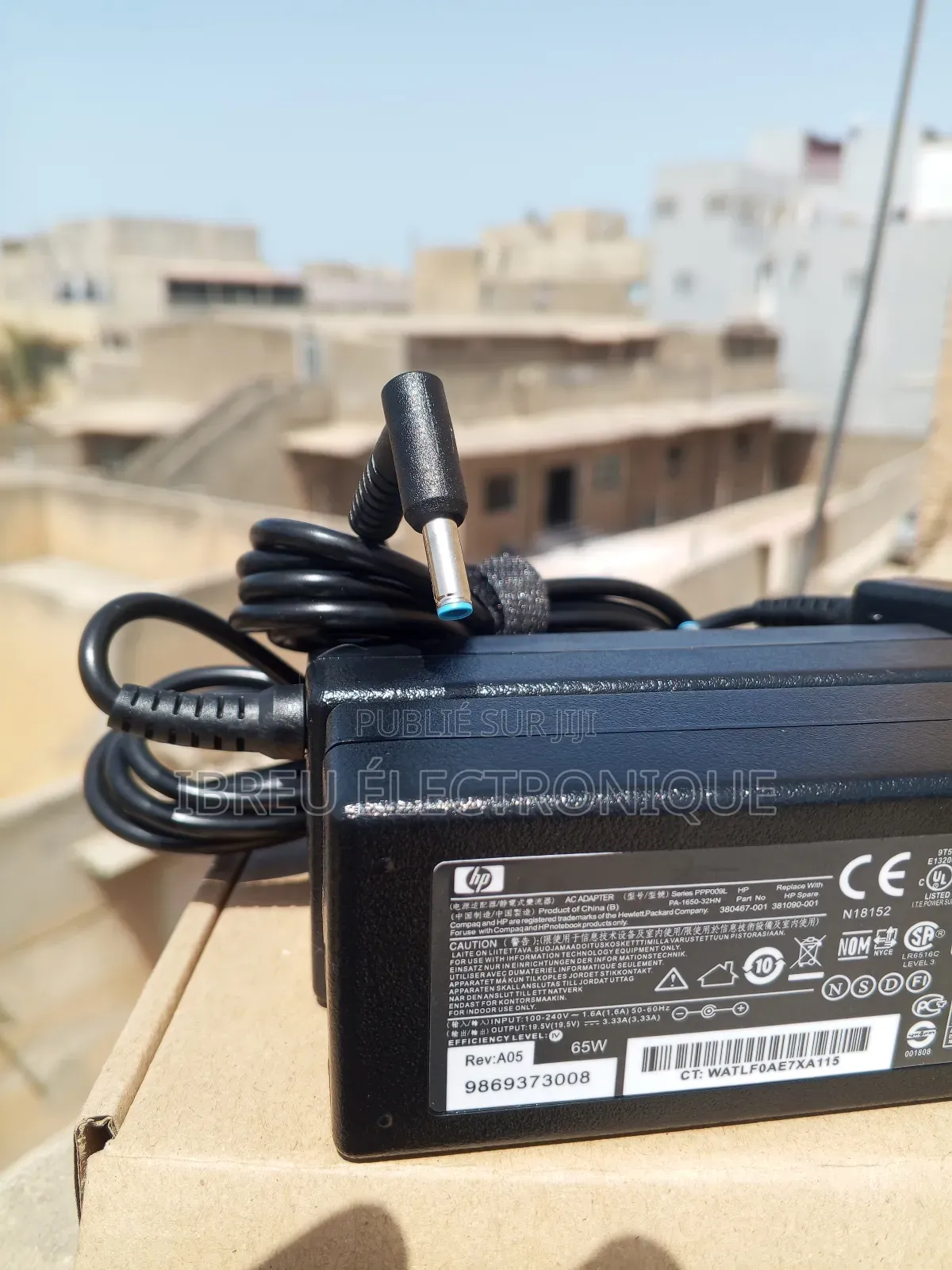 Chargeur Ordinateur Hp – Pin Bleu 65w (Qualité Premium)