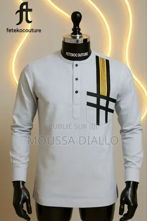 Ensemble Homme Africain Élégant Noir