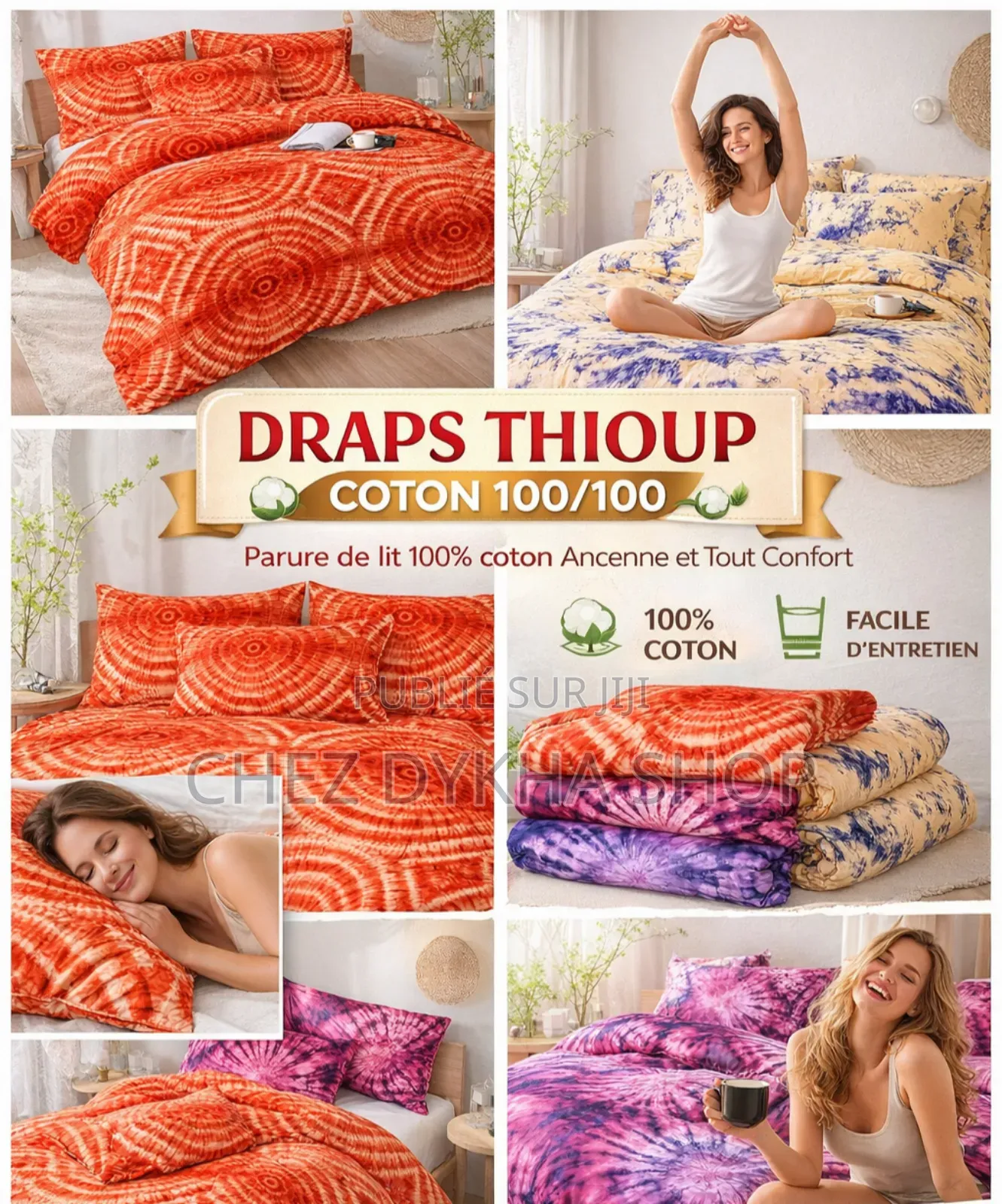 Draps Thioup 3 Pièces Coton /