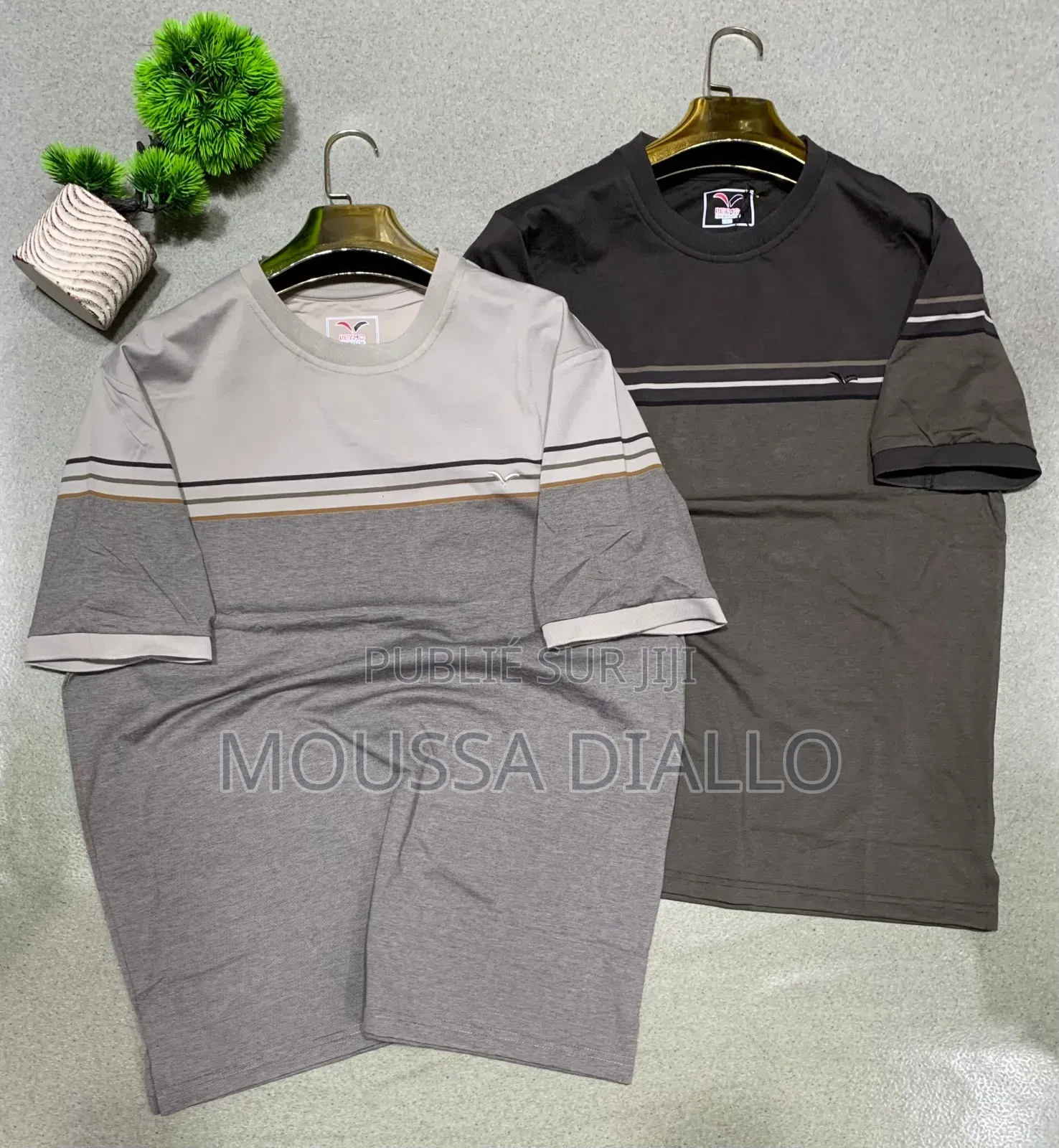 Polo Homme Élégant À Rayures
