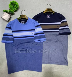 Polo Homme Élégant À Rayures