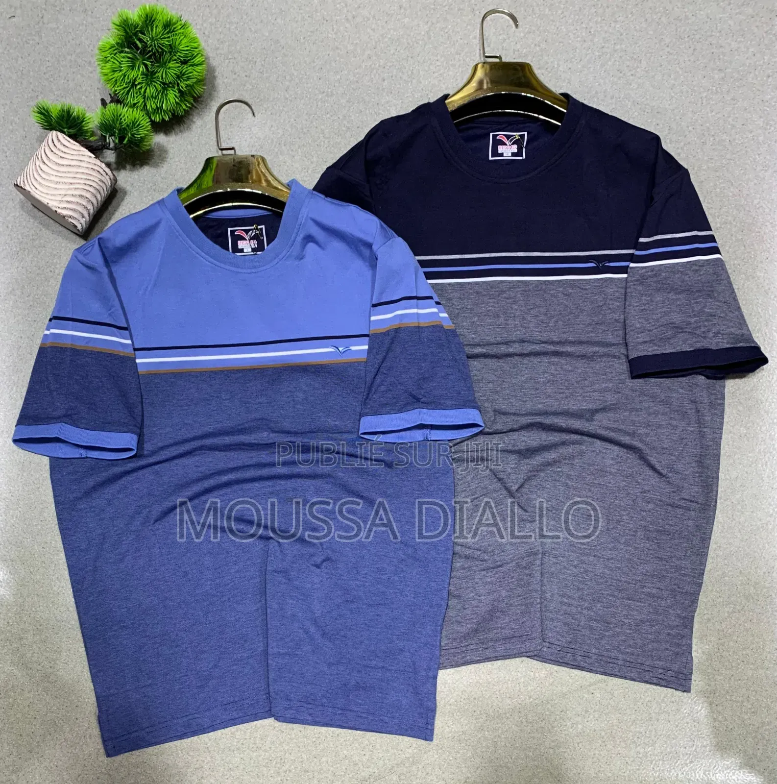 Polo Homme Élégant À Rayures