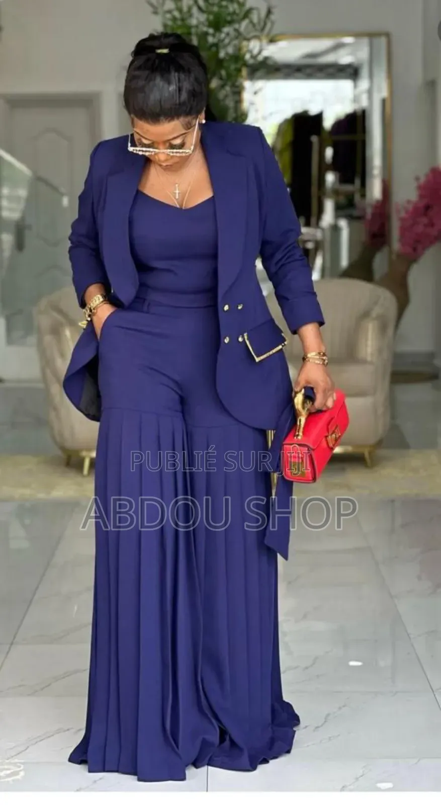 Ensemble Costume Bas Large 3 Pièces Disponible