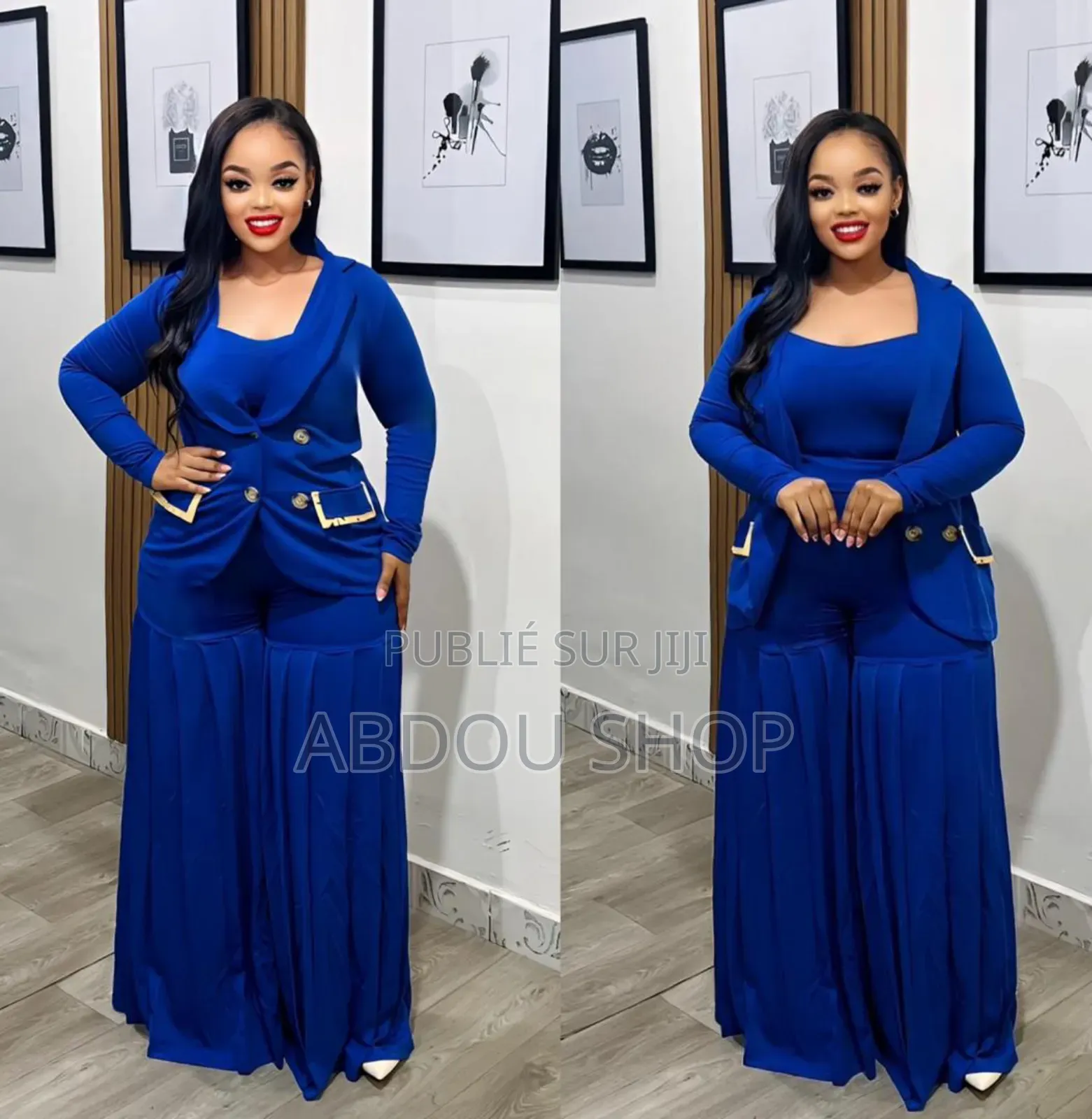 Ensemble Costume Bas Large 3 Pièces Disponible