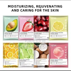 Masque Facial Jetable Anti-Rides en Collagène(Lot De 8)