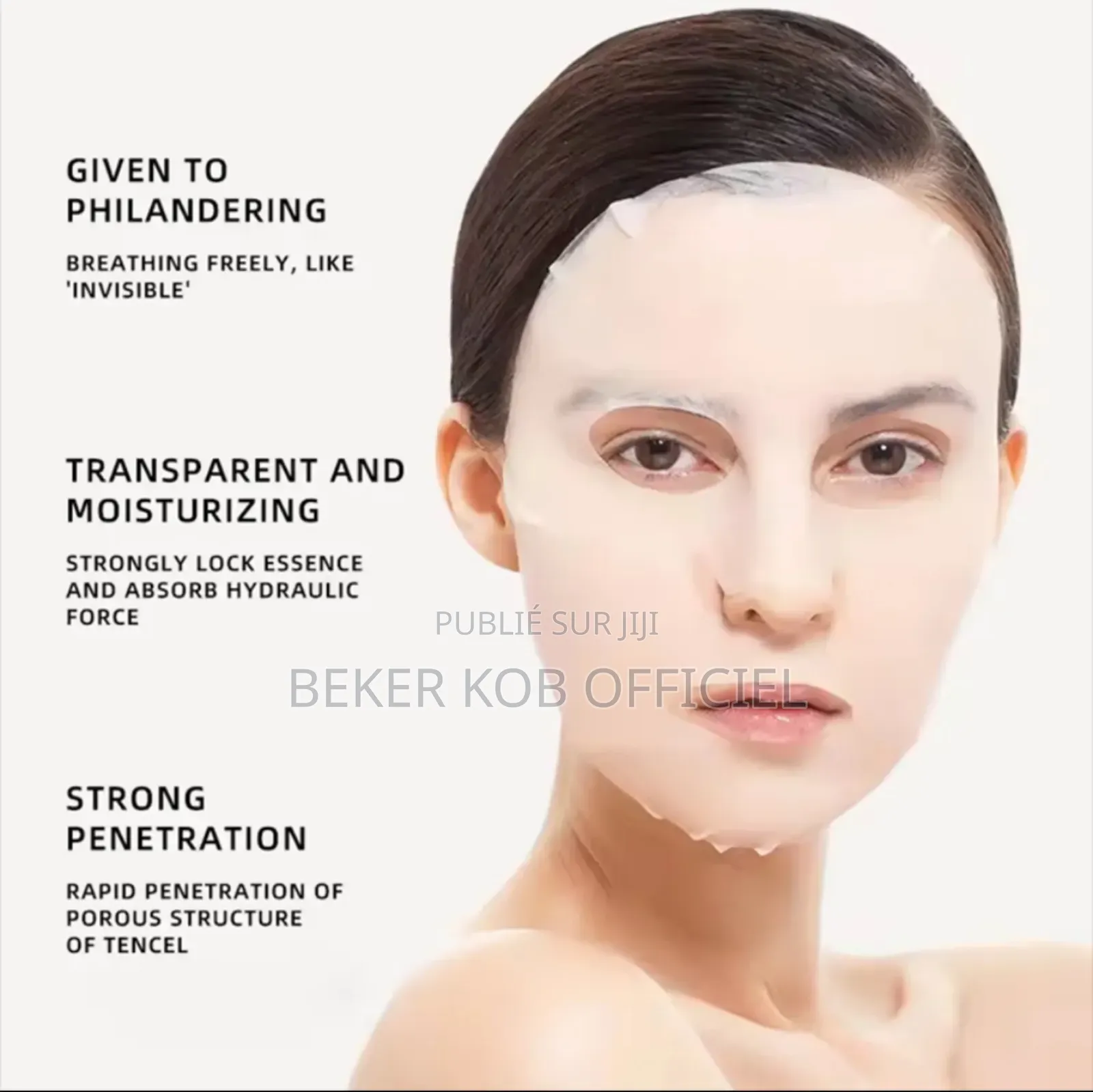 Masque Facial Jetable Anti-Rides en Collagène(Lot De 8)