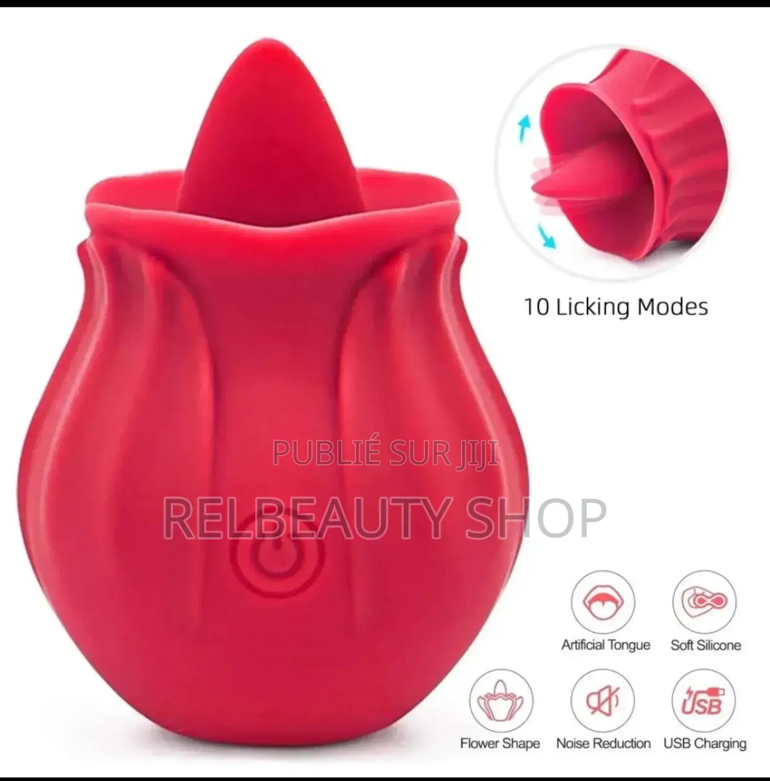 Vibrateur Clitoridien en Silicone Forme De Langue