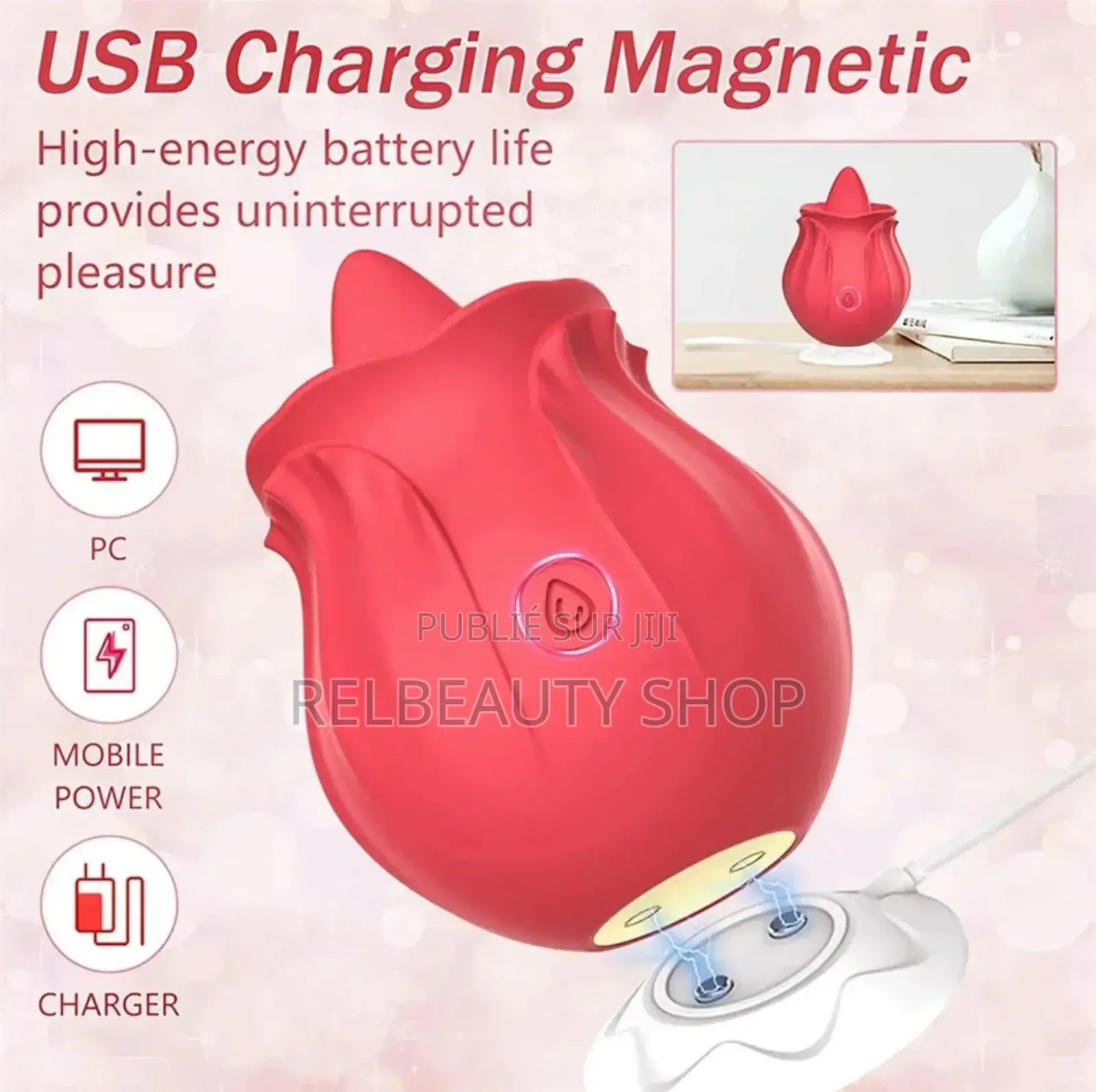 Vibrateur Clitoridien en Silicone Forme De Langue