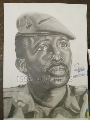 Portrait Réaliste De Thomas Sankara